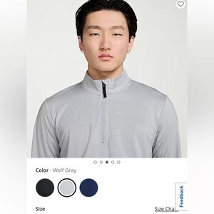 Nike Men's Light Gray Quarter-Zip Sweater